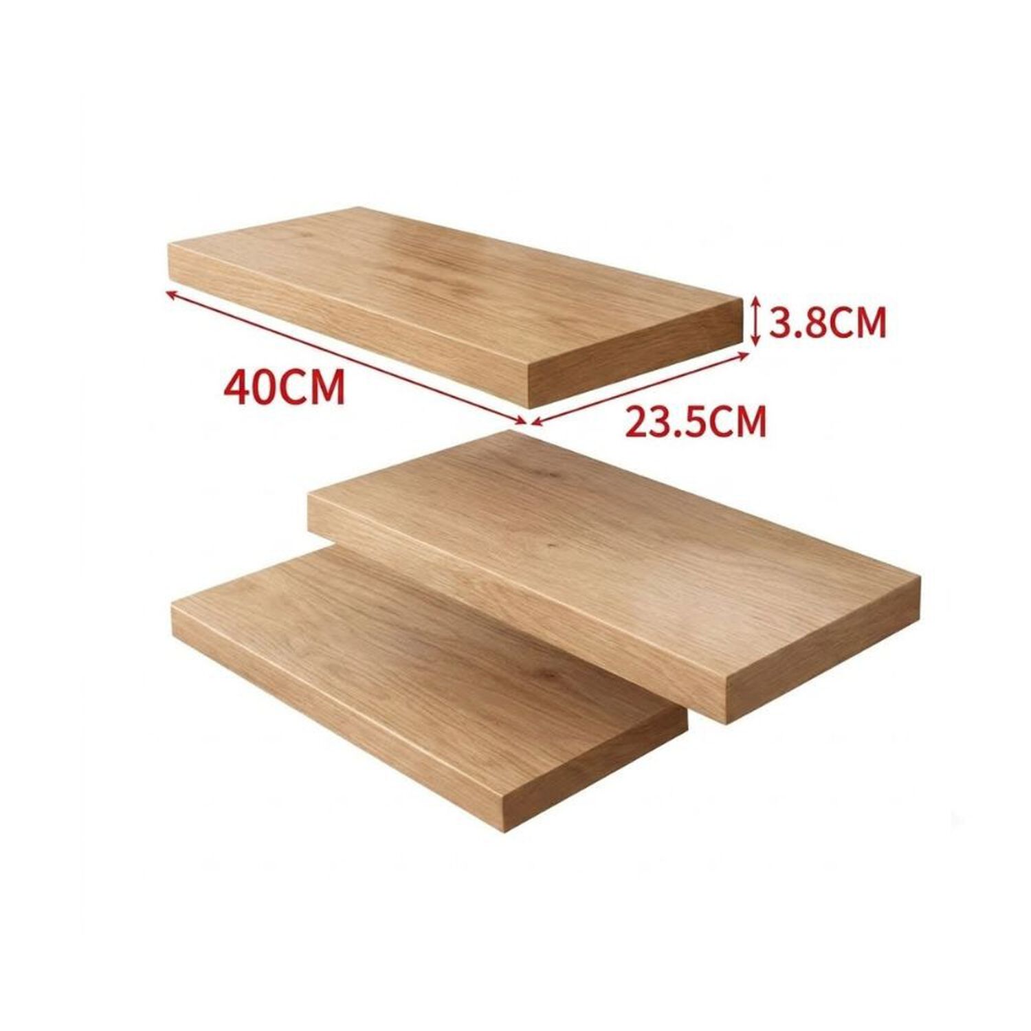 Repisa Flotante Madera Rustica Estante Organizador Pared 40cm image number 4.0