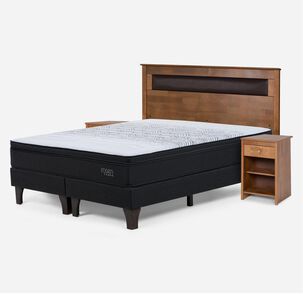 Cama Europea Rosen Tempo / King / Base Dividida + Set De Maderas