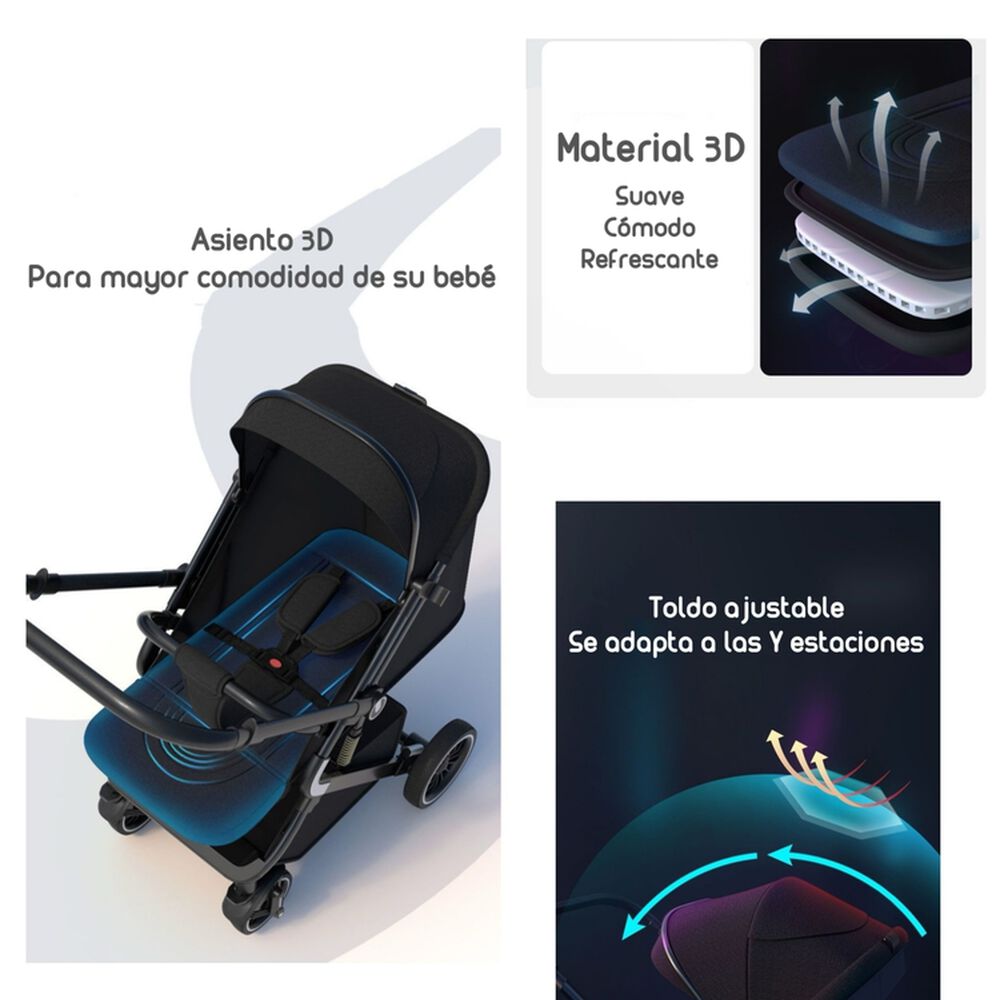 Coche De Paseo Reversible Multiposiciones Lubabycas Minnie image number 7.0
