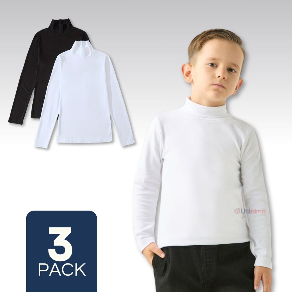 Pack 3 Camiseta Beatle Algodón Manga Larga Primera Capa Niño image number 0.0