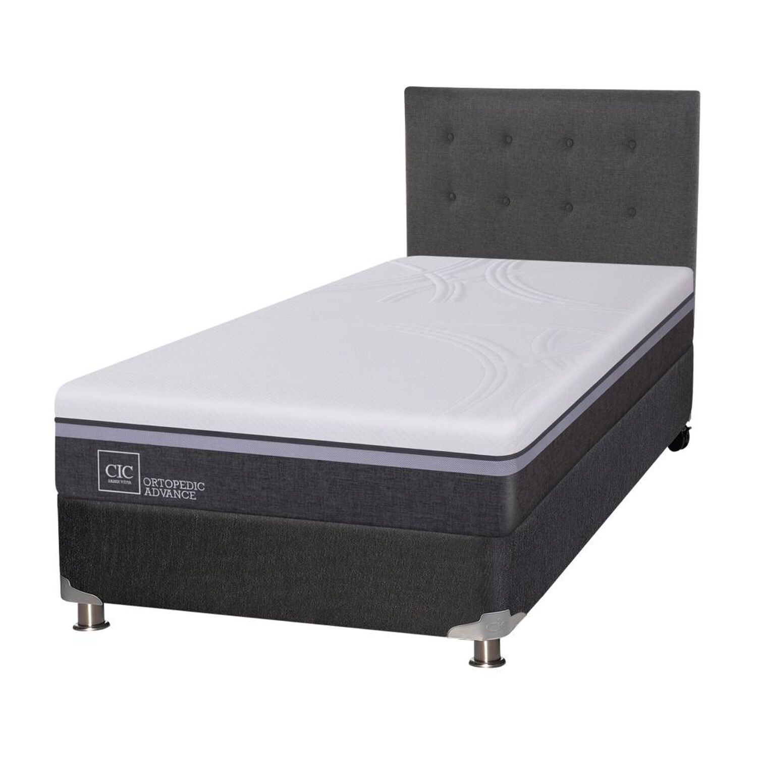Box Spring Cic Ortopedic / 1.5 Plazas / Base Normal + Respaldo image number 1.0