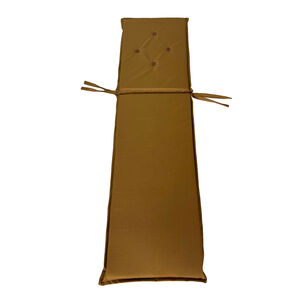 Cojin Cafe En Lona Poliester Uv Para Reposera 55 X 5 X 190 Cm
