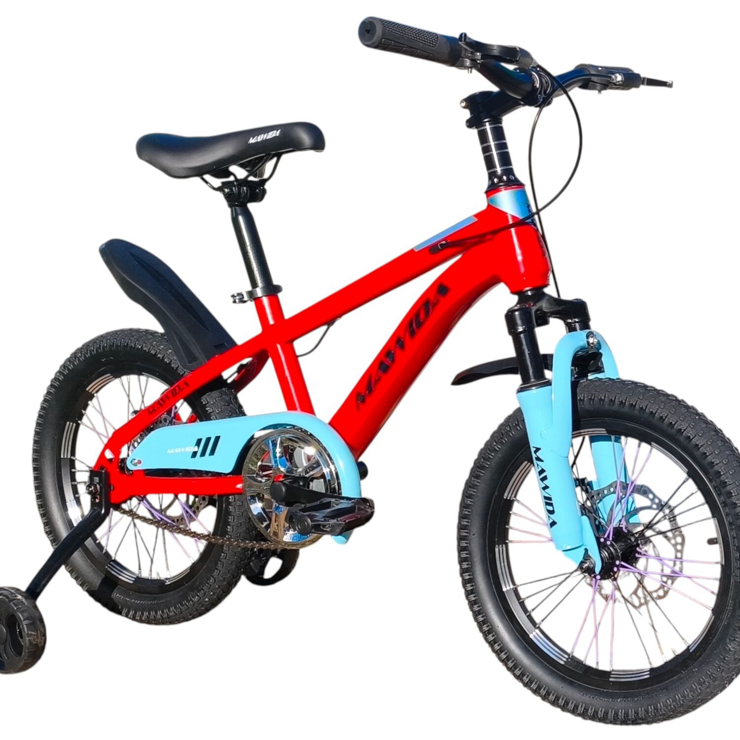 Bicicleta Aro 16 Mawida Con Freno Disco Rojo Celeste image number 1.0