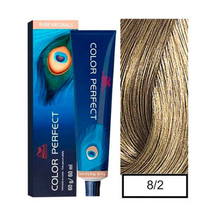Wella - Tintura Permanente Color Perfect 8/2 Rubio Claro Mate 60gr + Oxidante 20vol 60ml