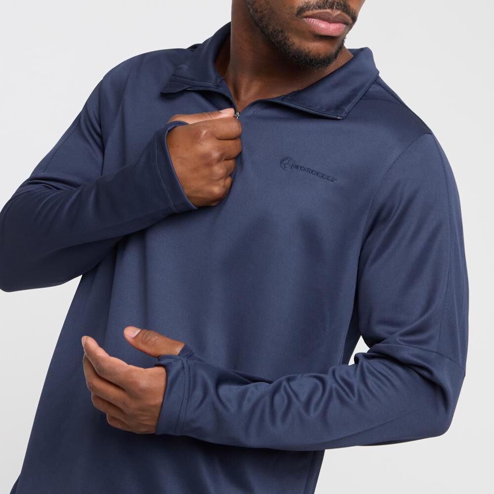 Poler&oacute;n Deportivo Bloque Color Regular Cuello Alto Hombre Pro Soccer image number 4.0