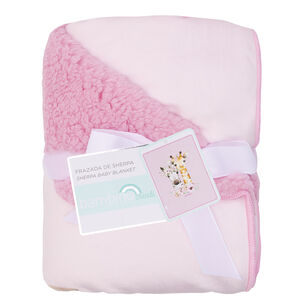 Frazada De Sherpa Fucsia Animales Ni&ntilde;a