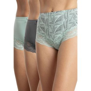 Pack 3 Pantaletas Tiro Alto Algod&oacute;n Mujer Kayser P3145053-ver1