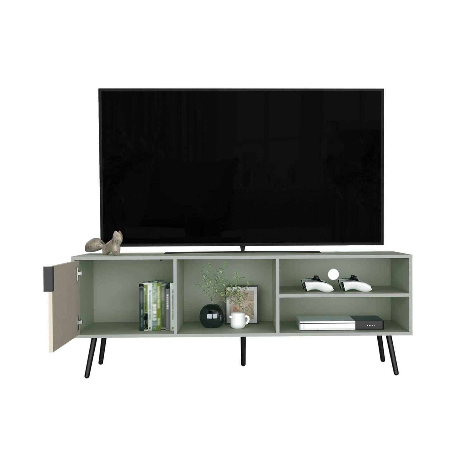 Rack Tv 65" Con 1 Puerta Abatible 58x160x40 Cm image number 3.0