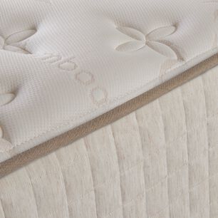 Cama Europea Celta Natural Bamboo / King / Base Dividida + Respaldo