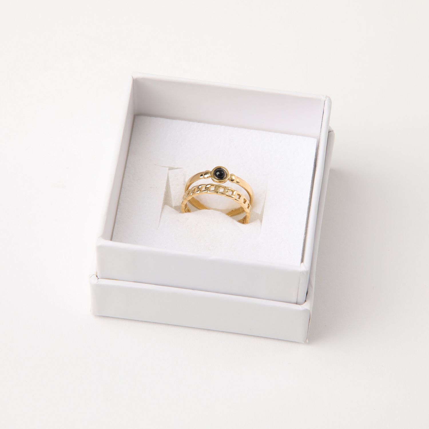 Anillo 19v69 Dorado Mujer Str132 image number 1.0