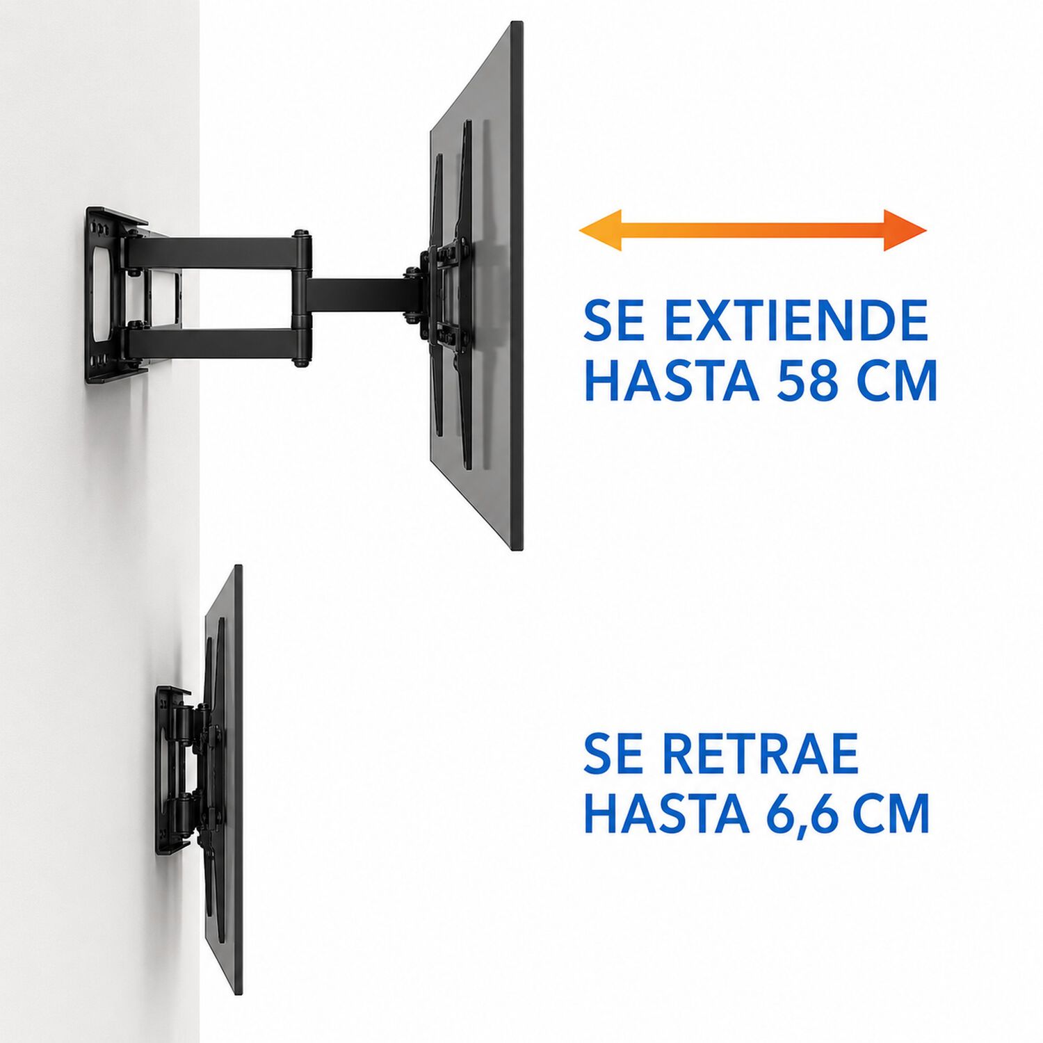 Soporte De Tv Premium Con Brazo De 58cm Para Tv De 32&rdquo; A 80" image number 6.0