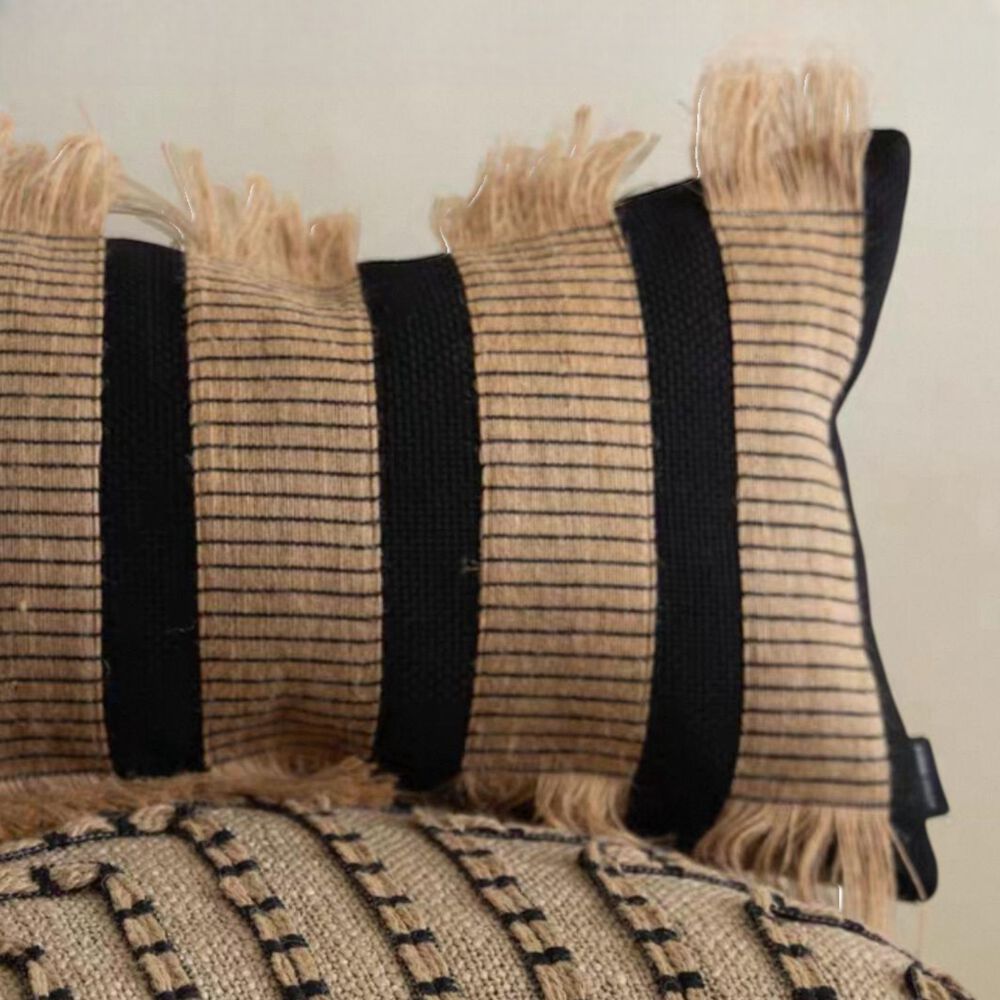 Pack De 02 Fundas De Cojin Con Detalles En Yute 45x45 Cm Md15 image number 2.0