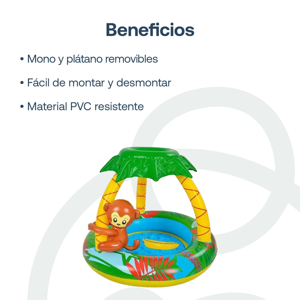 Piscina Infantil Inflable Selva Parasol Be Splash By Bebesit image number 4.0
