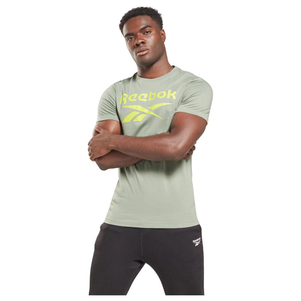 Polera Deportiva Manga Corta Hombre Logo Reebok image number 0.0