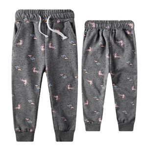 Pantal&oacute;n Buzo Ni&ntilde;a 100% Algod&oacute;n Azul Oscuro Unicornios Y Arcoiris