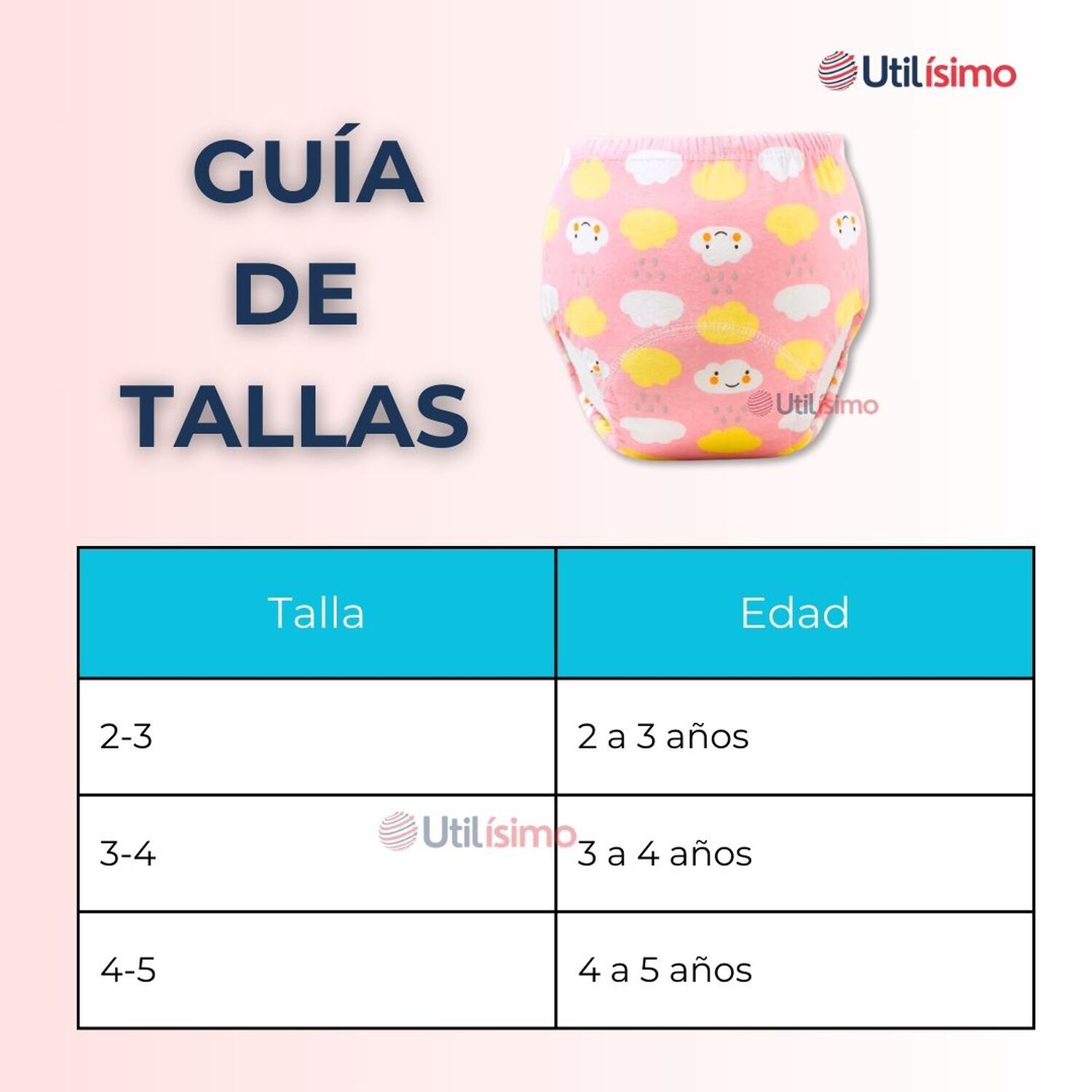 Pack 6 Calz&oacute;n Pantys Ni&ntilde;a Entrenamiento Algod&oacute;n Absorbente Transpirable Cintura El&aacute;stica image number 2.0
