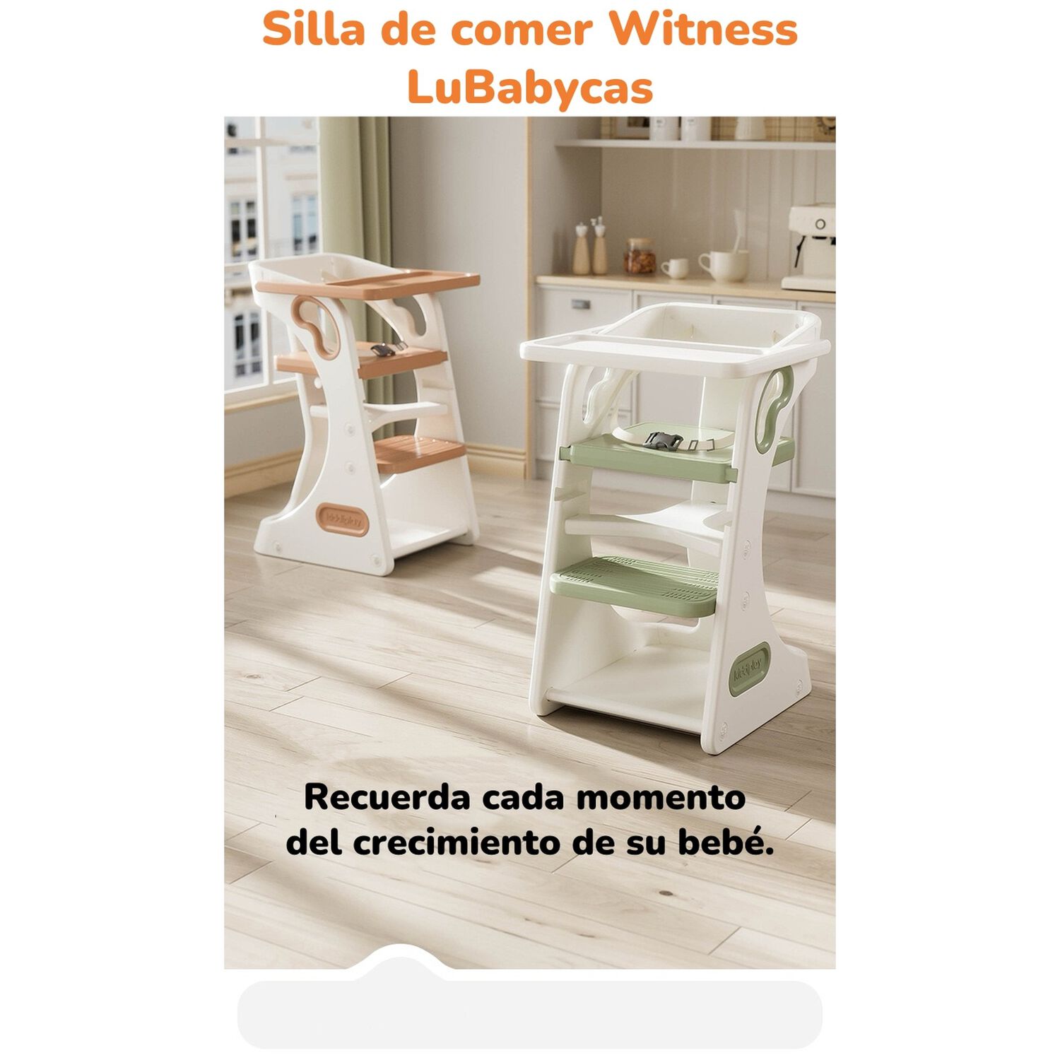 Silla De Comer Multifuncional Witness Verde Lubabycas image number 3.0