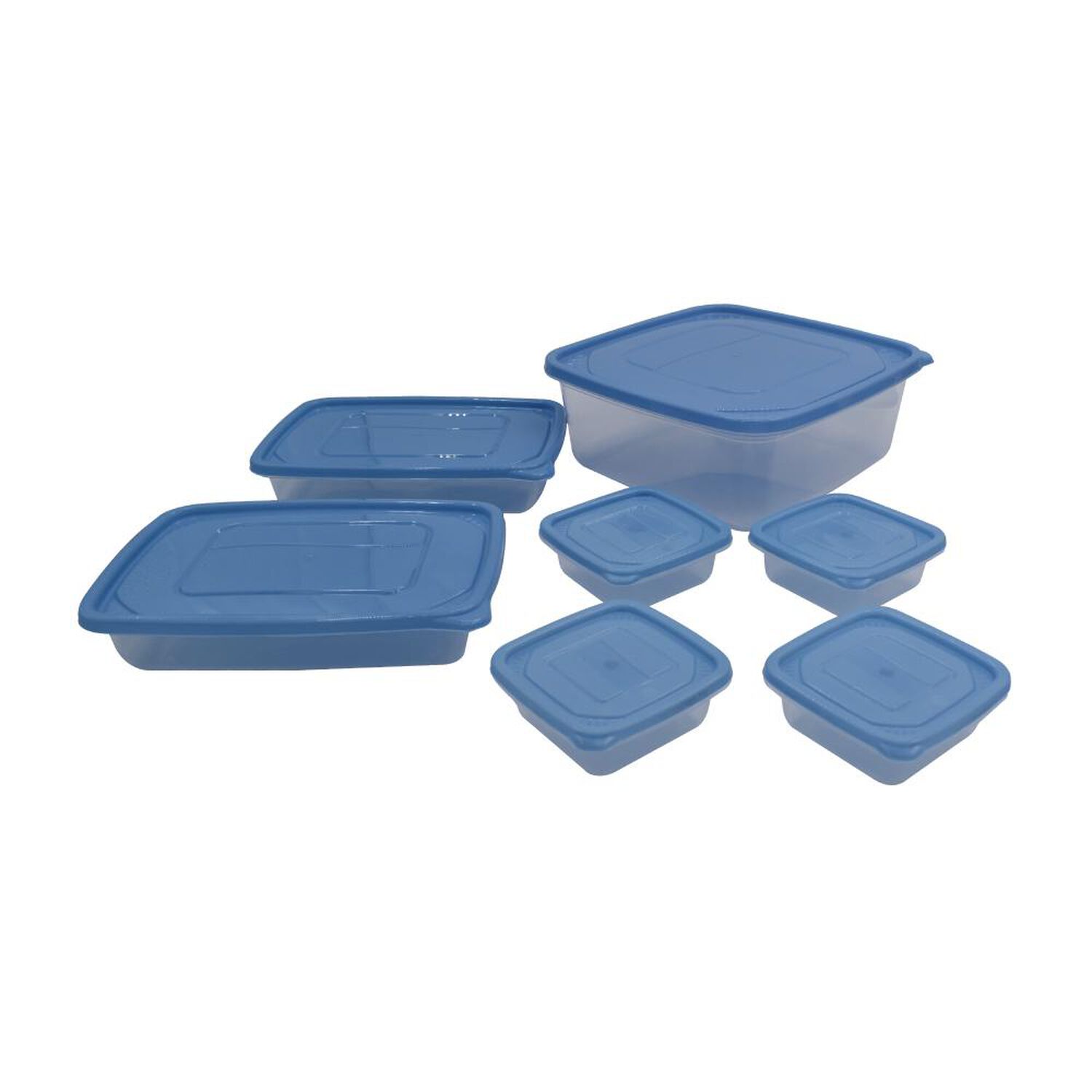 Set De Contenedores San Bernardo Sb033 / 11 Piezas / 1 Contenedor Cuadrado De 4 L - 2 Contenedores Rectangular De 1.2 L - 4 Contenedores Rectangular De 240 Ml - 4 Contenedores Cuadrados De 240 Ml image number 2.0