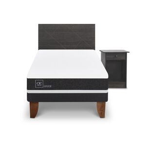 Cama Europea Cic Ortopedic / 1.5 Plazas / Base Normal + Set De Maderas