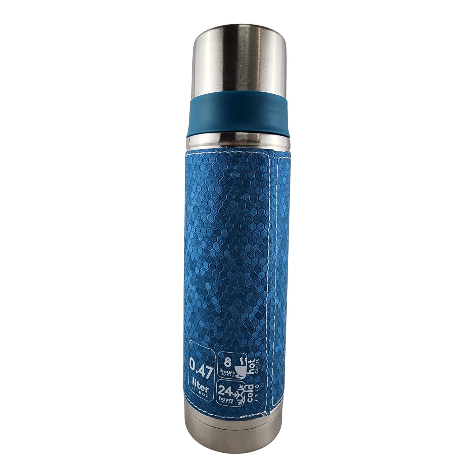 Termo Mega Slim Iv 470ml Acero Inoxidable Bebidas Te Cafe Celeste image number 1.0