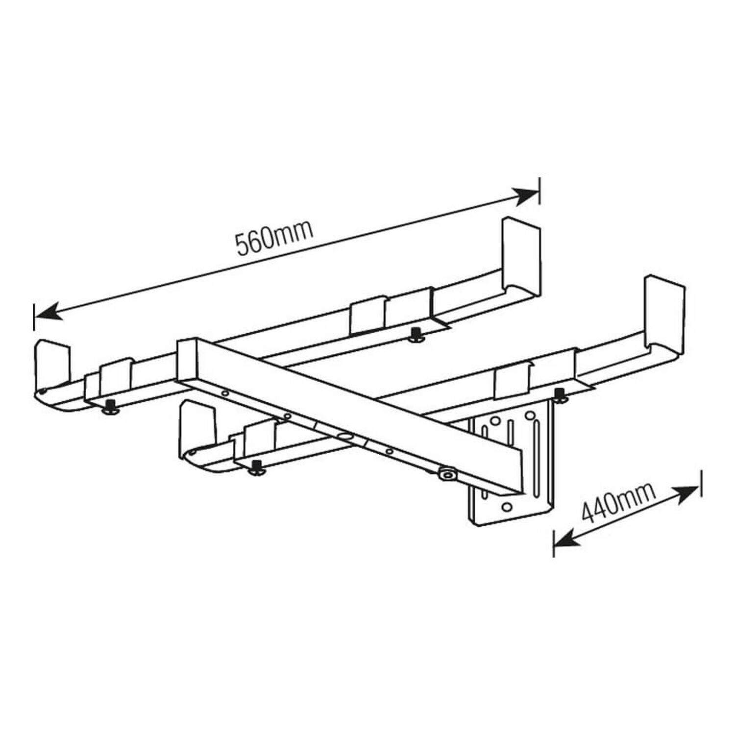 Soporte Microondas C/tope 46cm Max. Negro Sbr3.4 Brasforma image number 2.0