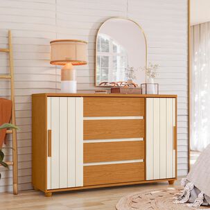 C&oacute;moda Vekkahome Evidenza / 2 Puertas / 4 Cajones