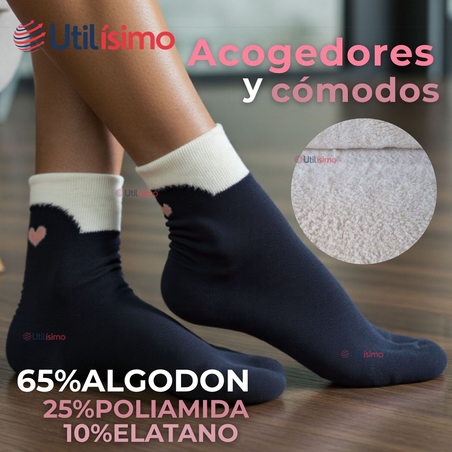Pack 12 Calcetines T&eacute;rmicos Extra Suaves Terciopelo De Vis&oacute;n Lola Teen Surtido image number 4.0