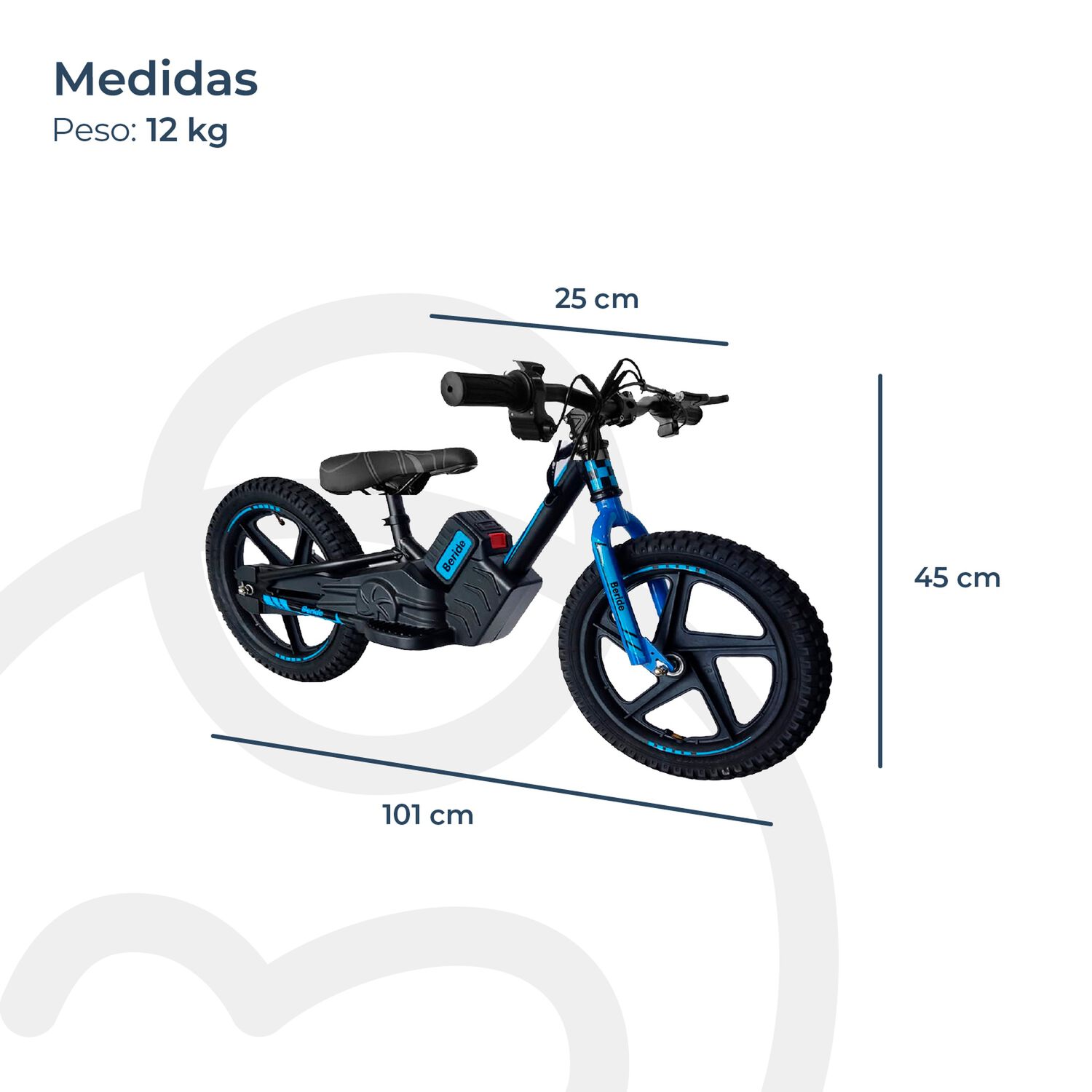 Bicicleta El&eacute;ctrica Beride Aro 12 Azul image number 4.0
