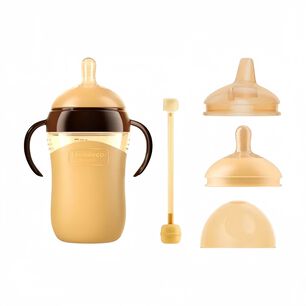 Mamadera 240ml Con Chupetes Y Cepillo De Limpieza Lubabycas