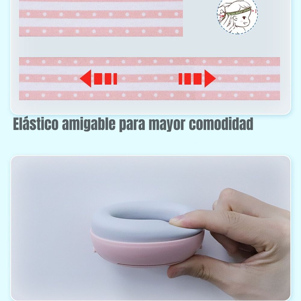 Orejeras Antiruido Auriculares Protectores Bebés Rosado image number 6.0