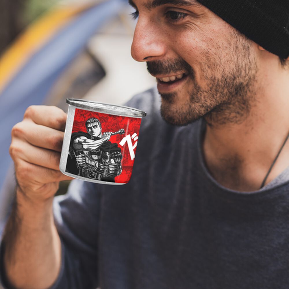 Taza Enlozada Lechera Guts Berserk Anime image number 1.0