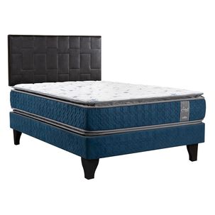 Cama Europea Celta Astral Pocket / 1.5 Plazas / Base Normal + Respaldo