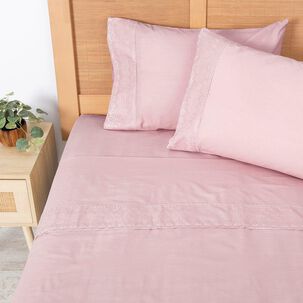 Sabana Broderie Geo 2 P Malva