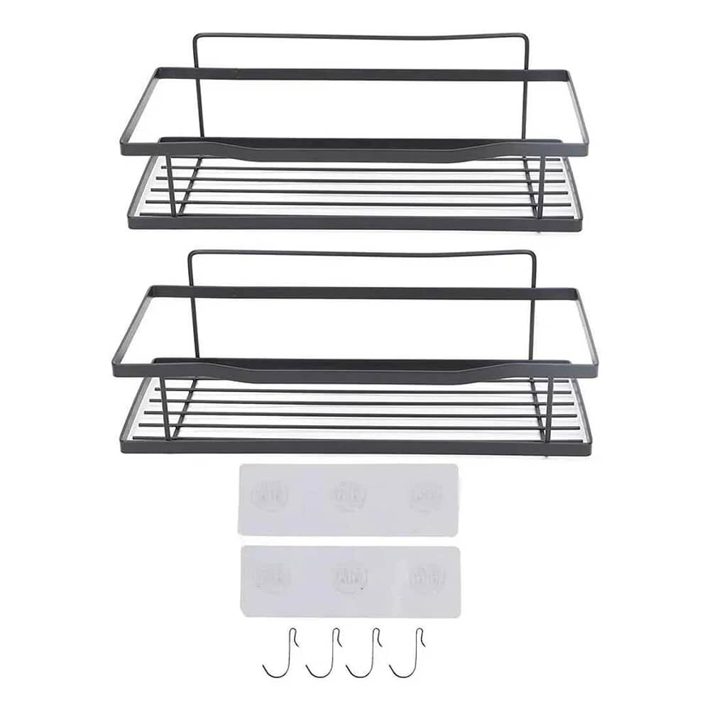 Set 2 Organizadores De Ducha Negro image number 3.0