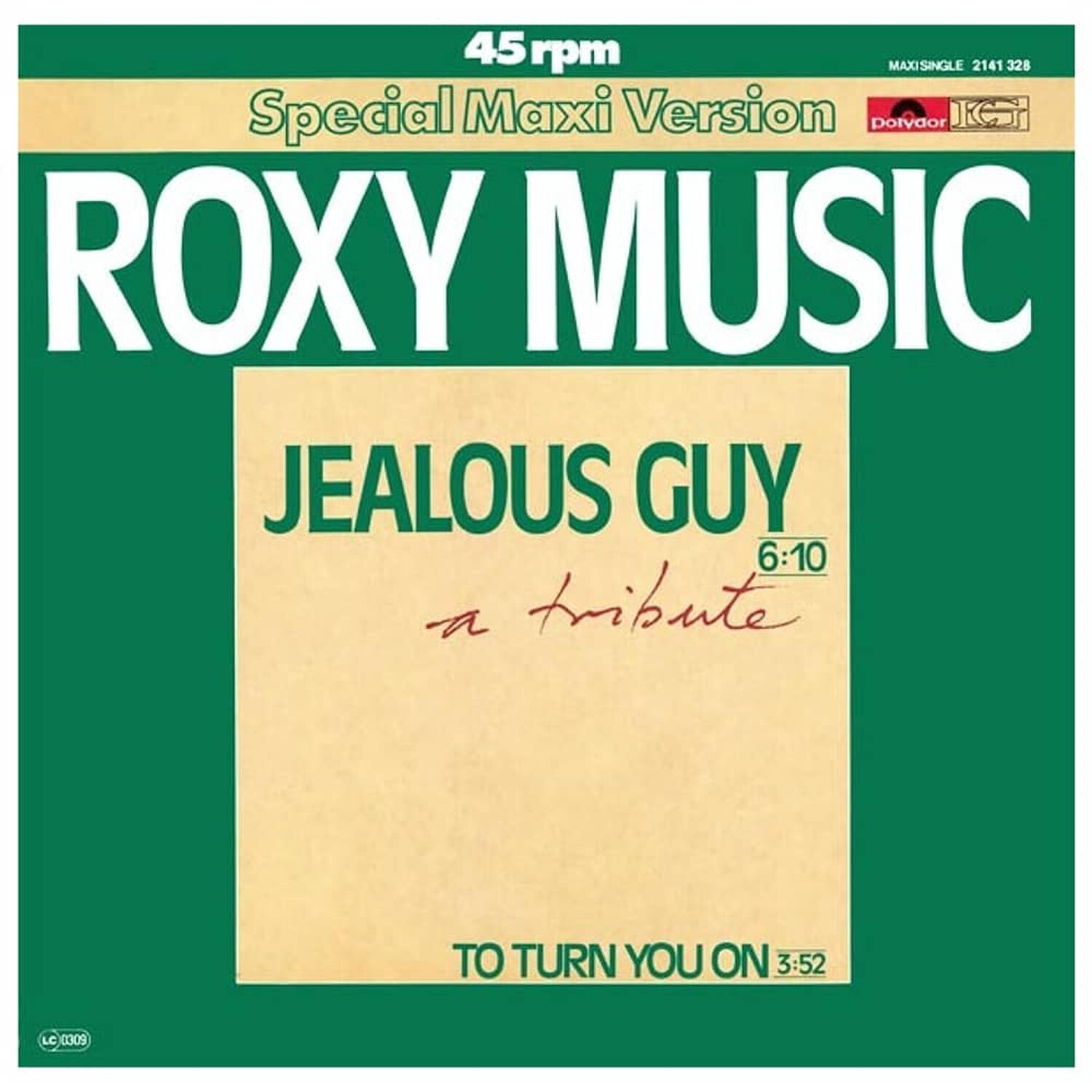 Roxy Music - Jealous Guy | 12" Maxi Single Usado image number 1.0