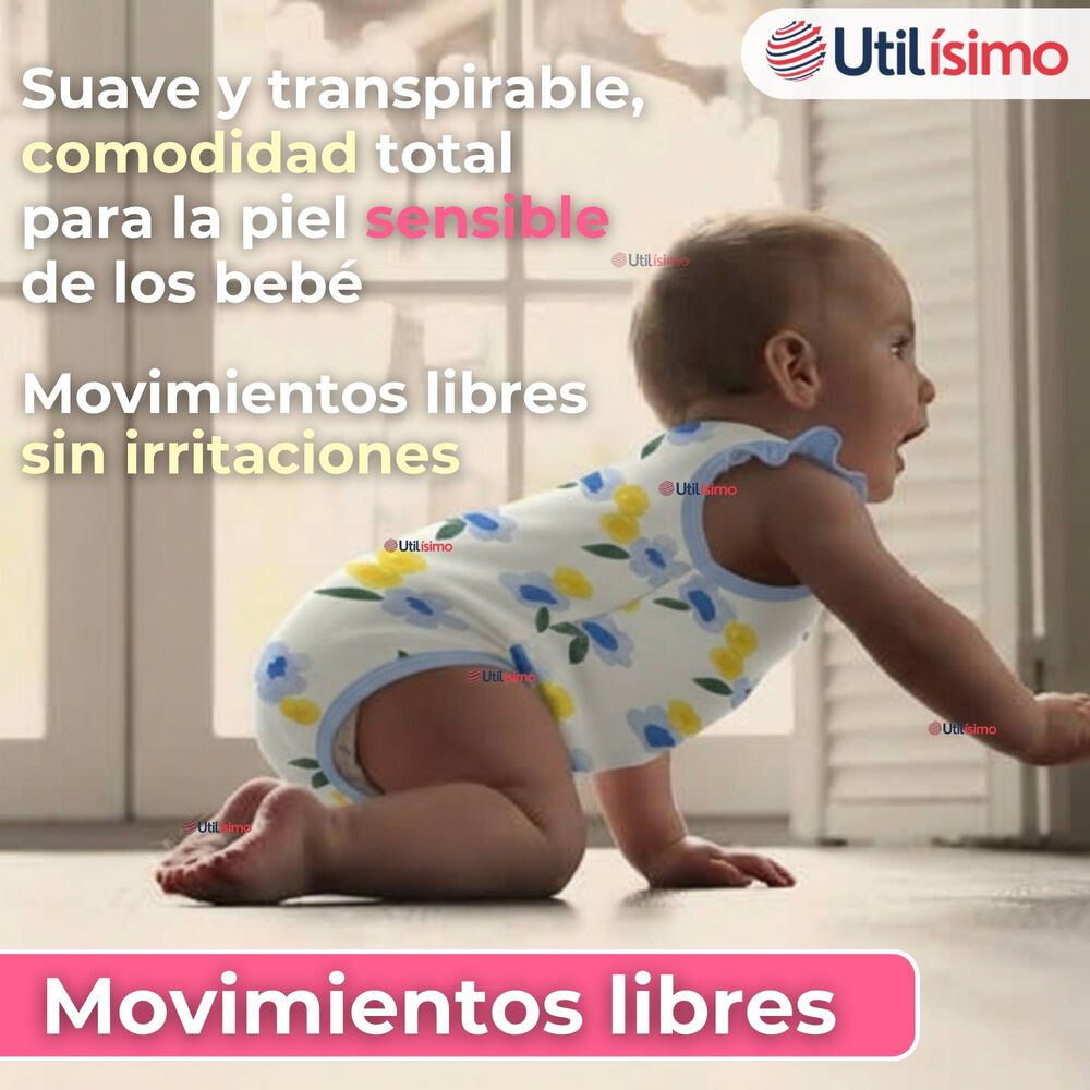 Pack 4 Bodys Ni&ntilde;a Manga Corta Tedmimak 100% Algod&oacute;n Little Bee image number 5.0