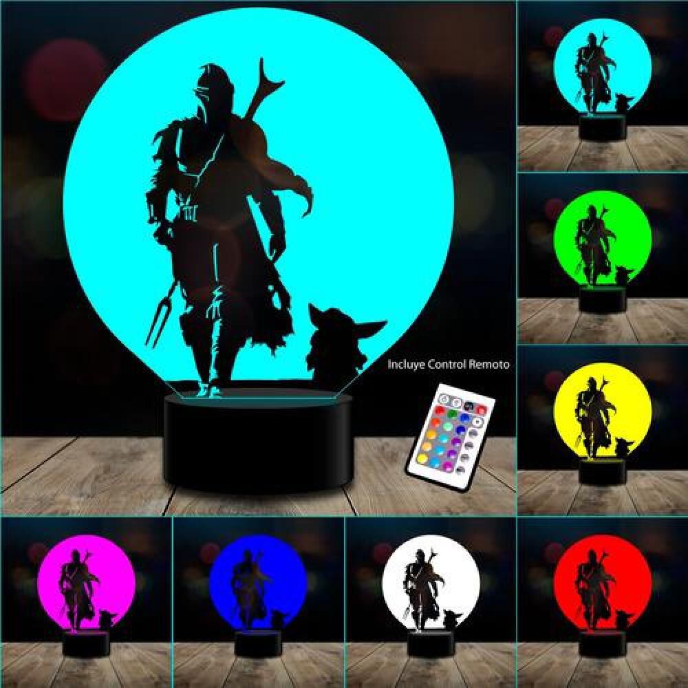 Lampara 3d Manda3 Baby Yoda Star C/remoto 16 Color image number 1.0