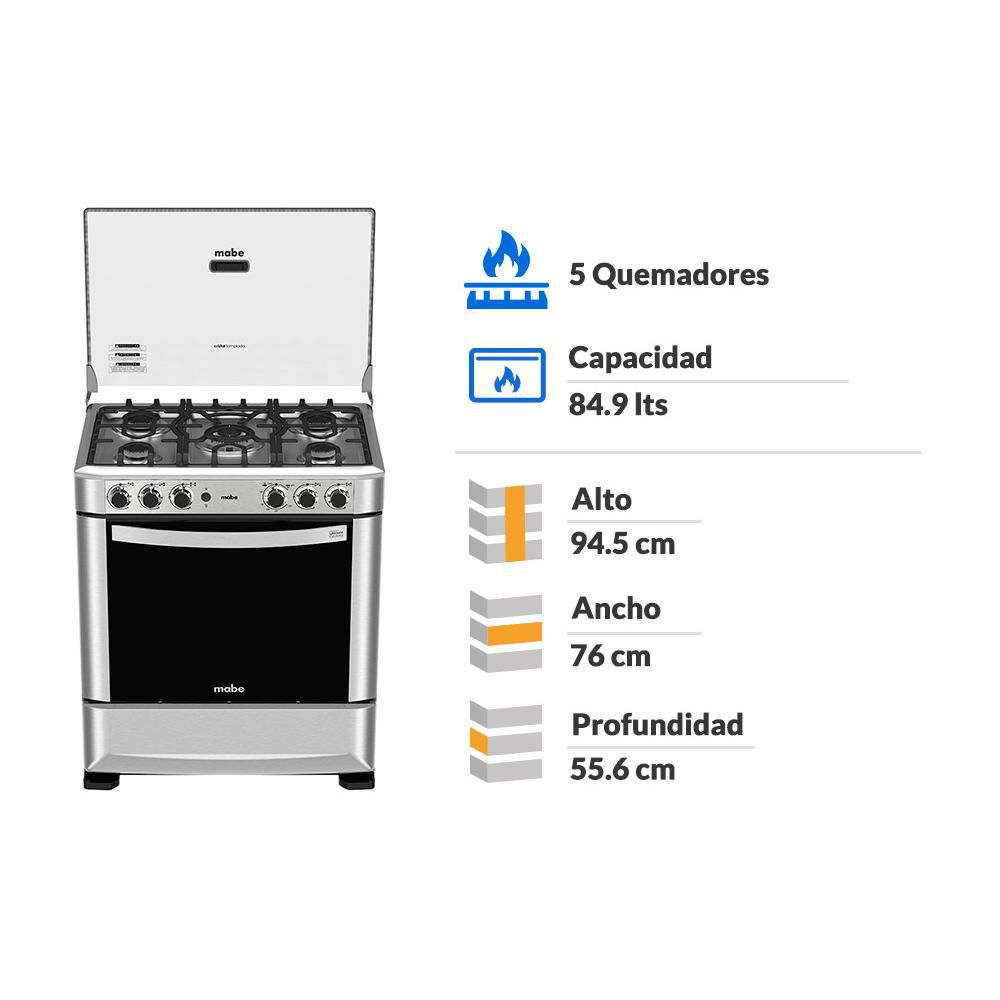 Cocina A Gas Mabe ANDES 7650FX0 / 5 Quemadores image number 1.0
