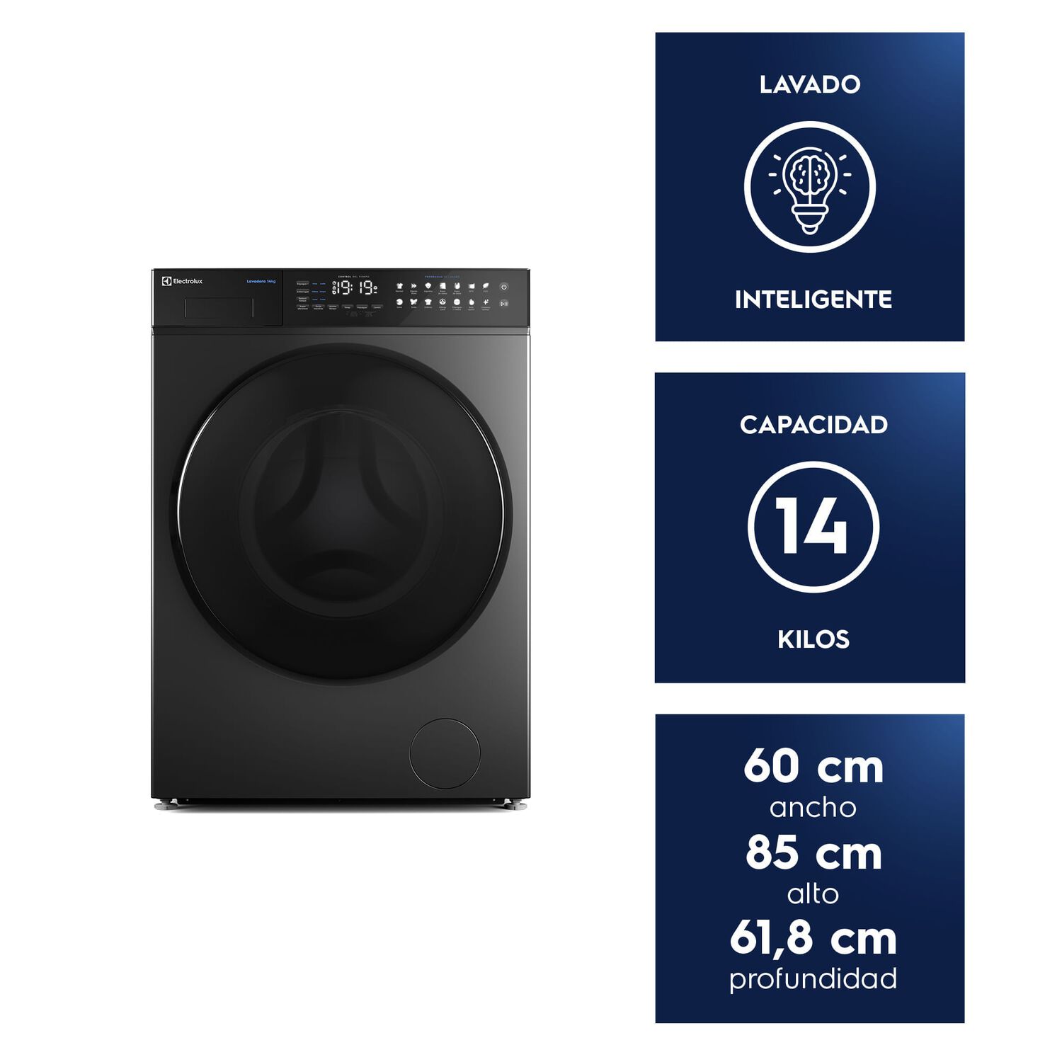 Lavadora Autom&aacute;tica 14kg Carga Frontal Inverter Eflwm12o Onix image number 1.0