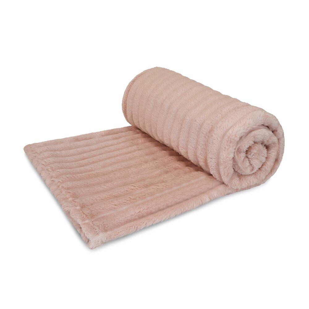 Pack 2 Mantas De Cama Nautica Home Jacquard Franela Ultrasuave 127x178cm Rosa image number 4.0