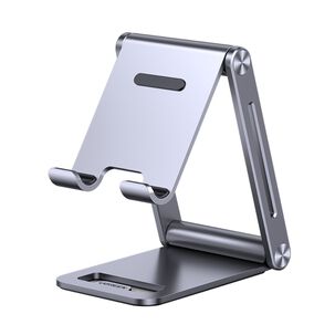 Base De Escritorio Para Celular Doble Inclinacion Ajustable Aluminio Silver Ugreen Lp263