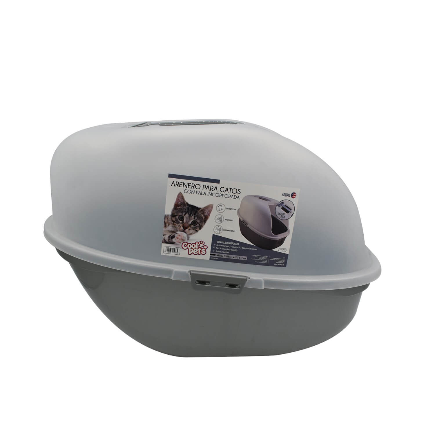 Arenero Cerrado Gatos Con Pala 61*41.5*41 Cm Cool Pets image number 5.0