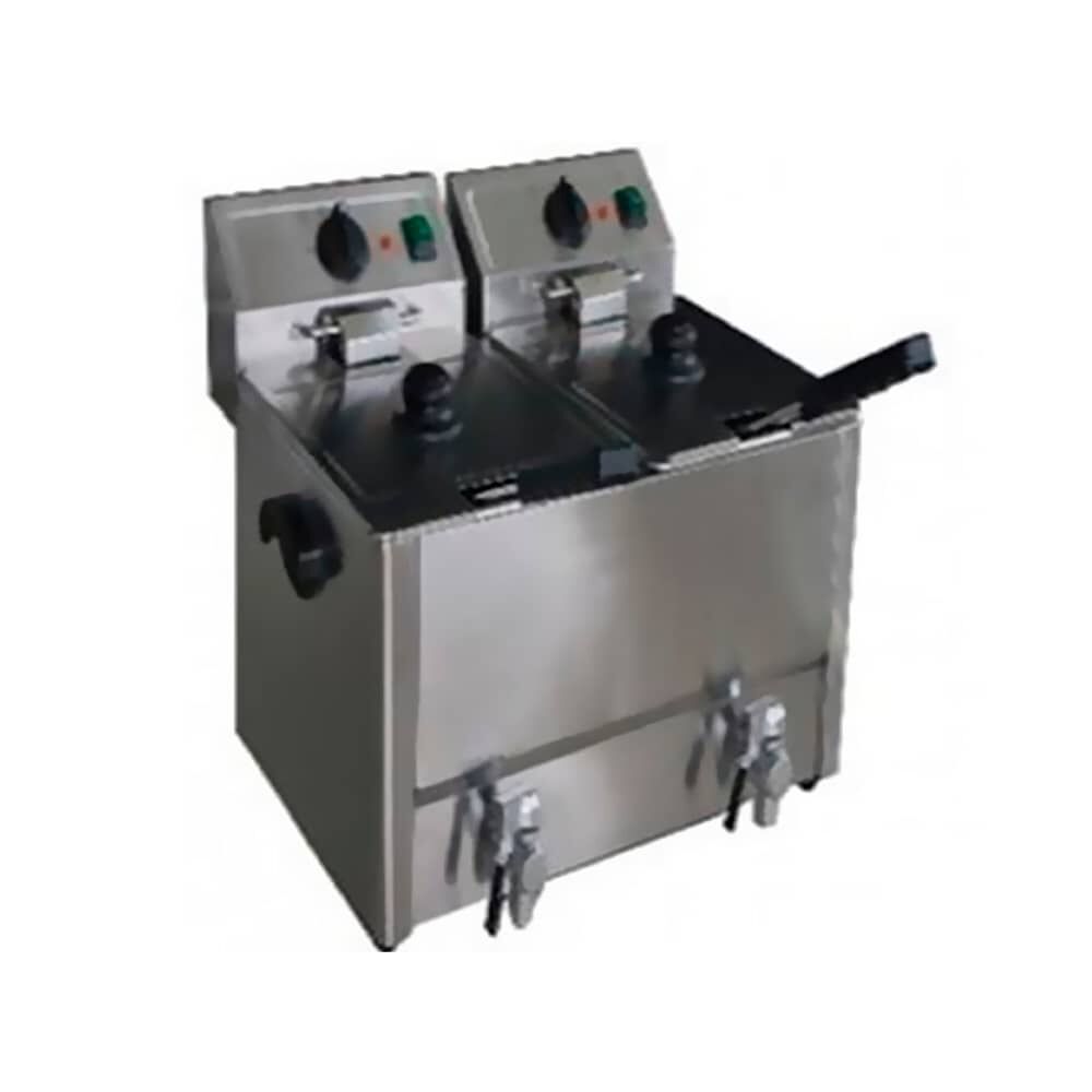 Freidora Electrica Ecobeck Linea Alta Con Despiche Kfe-8+8hq 2 Tacho 8lts image number 0.0