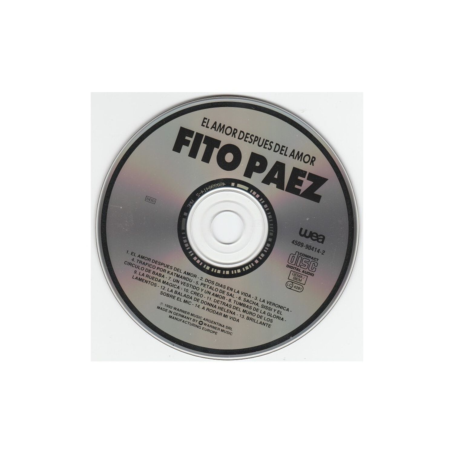 Fito Paez - El Amor Despues Del Amor (digipack) | Cd image number 2.0