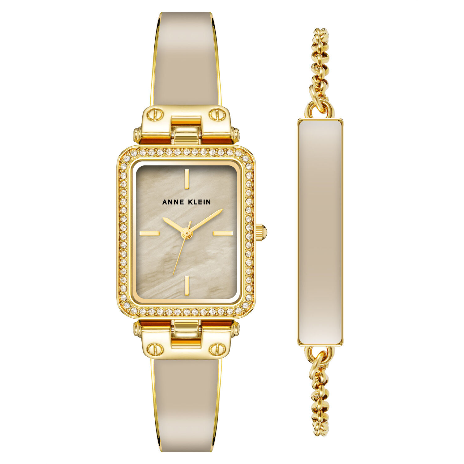Reloj Anne Klein Ak/3898tnst Beige Mujer image number 0.0