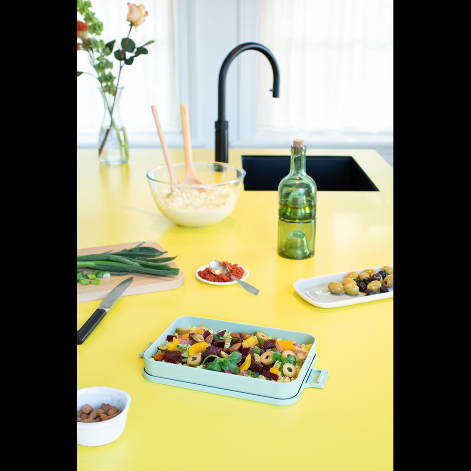 Contenedor Para Almuerzo Make & Take Plano Jade Green image number 5.0