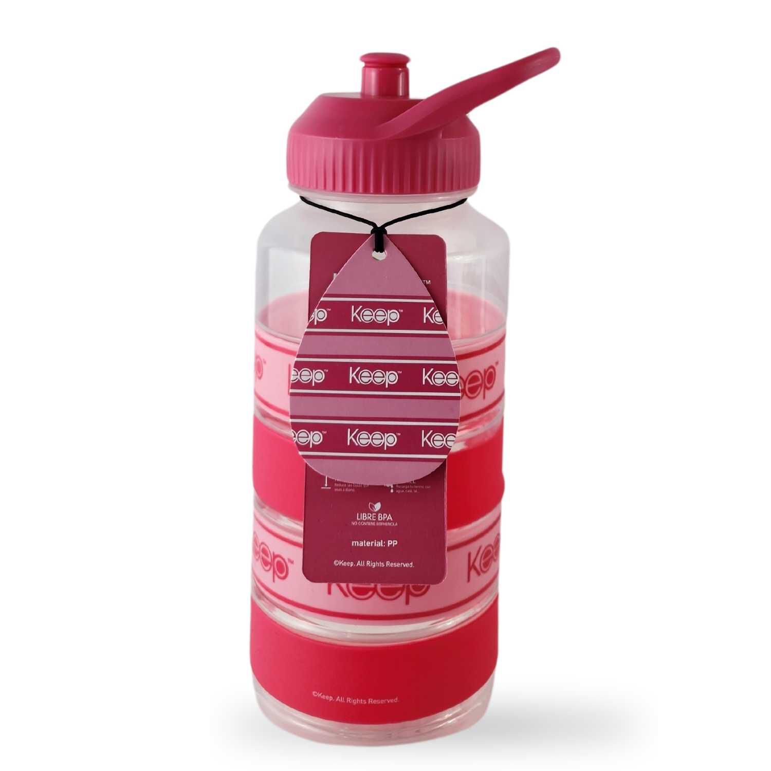 Botella Keep Agua Big Bands Deportista Outdoor 1l Rosa image number 3.0