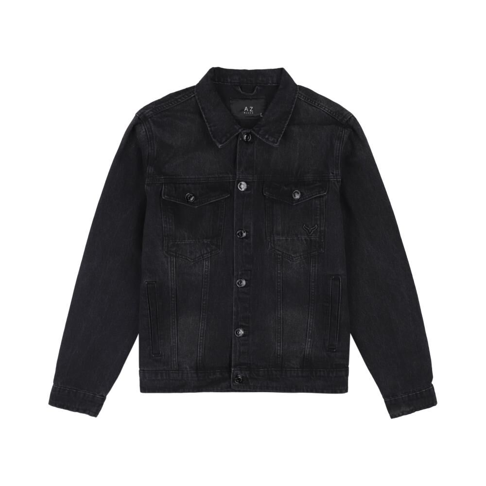 Chaqueta Denim Slim Hombre Az Black image number 0.0