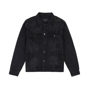 Chaqueta Denim Slim Hombre Az Black