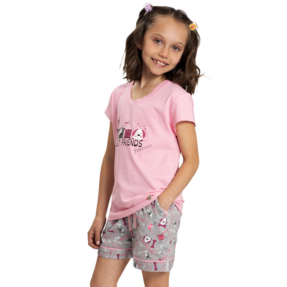 Pijama Algodón Short Y Polera image number 0.0